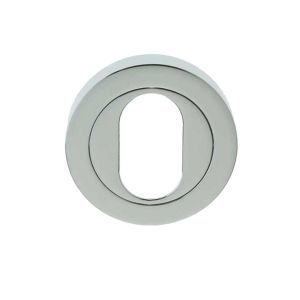 Oval Profile Escutcheon, Polished Chrome