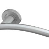 Curve Door Handles On Round Rose