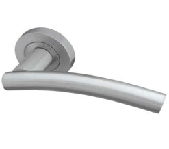 Curve Door Handles On Round Rose