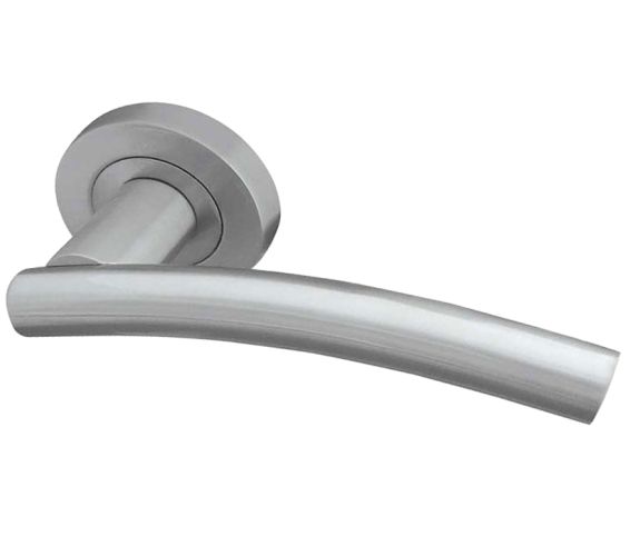 Curve Door Handles On Round Rose