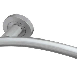 Curve Door Handles On Round Rose