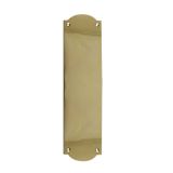 Flat Shaped Fingerplate (305mm x 75mm), Polished Brass