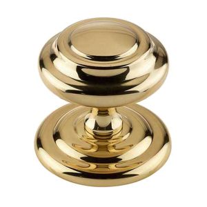 Sloane Centre Door Knob (102mm Diameter), Polished Brass
