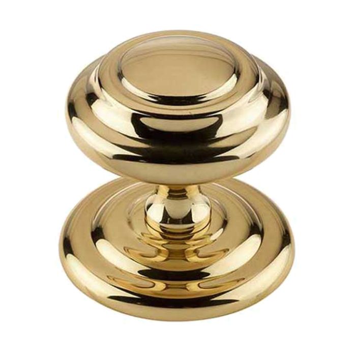 Sloane Centre Door Knob (102mm Diameter), Polished Brass