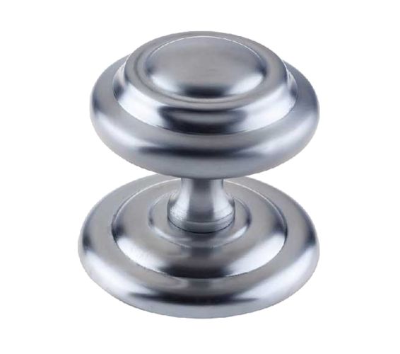 Sloane Centre Door Knob (102mm Diameter), Satin Chrome