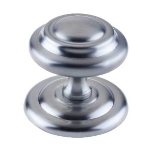 Sloane Centre Door Knob (102mm Diameter), Satin Chrome