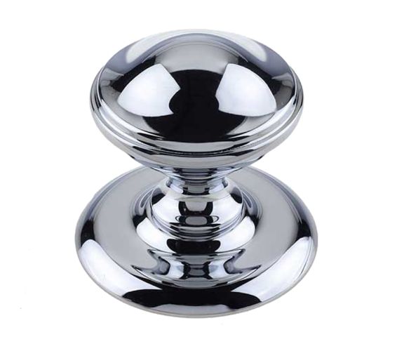 Centre Door Knob (66mm Diameter), Polished Chrome