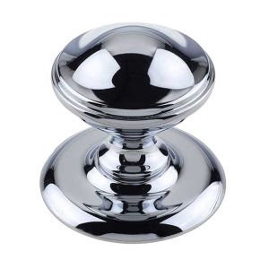 Centre Door Knob (66mm Diameter), Polished Chrome