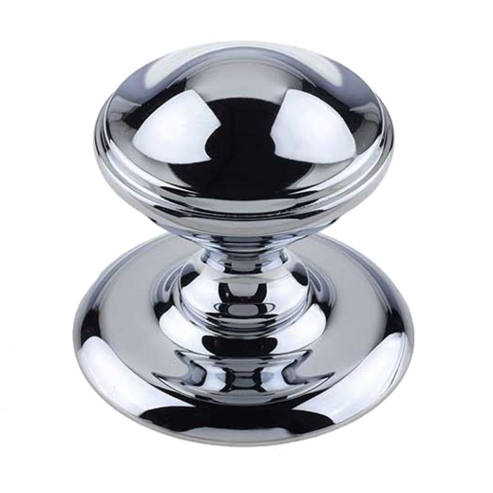 Centre Door Knob (66mm Diameter), Polished Chrome