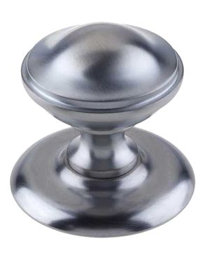 Centre Door Knob (66mm Diameter), Satin Chrome