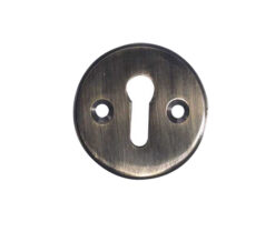 Standard Profile Escutcheon (40mm Diameter), Antique Brass