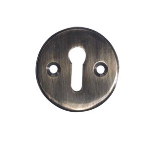 Standard Profile Escutcheon (40mm Diameter), Antique Brass