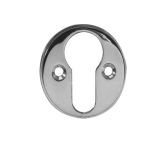 Euro Profile Escutcheon (40mm Diameter), Polished Chrome