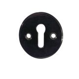 Standard Profile Escutcheon (40mm Diameter), Polished Black Nickel
