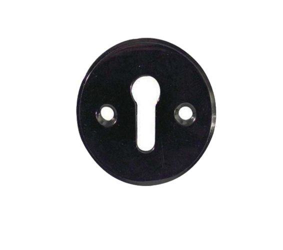 Standard Profile Escutcheon (40mm Diameter), Polished Black Nickel