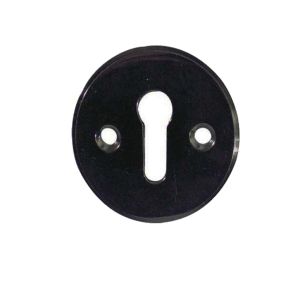Standard Profile Escutcheon (40mm Diameter), Polished Black Nickel