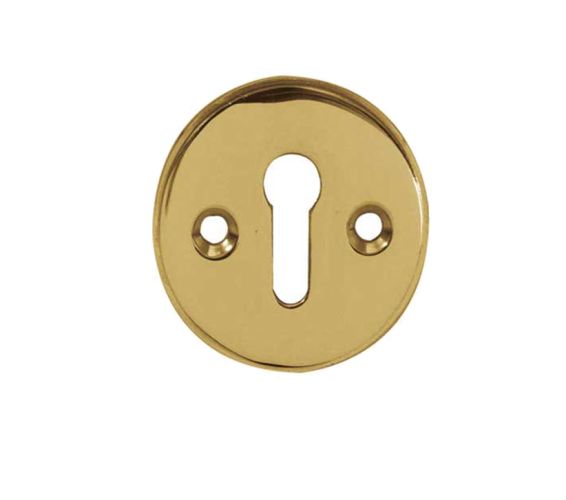 Standard Profile Escutcheon (40mm Diameter), Polished Brass