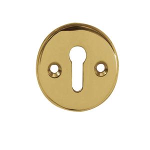 Standard Profile Escutcheon (40mm Diameter), Polished Brass