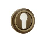 Parisian Euro Profile Escutcheon, Antique Bronze