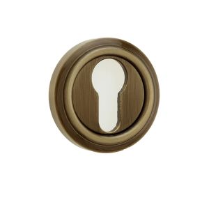Parisian Euro Profile Escutcheon, Antique Bronze