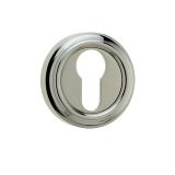Parisian Euro Profile Escutcheon, Polished Nickel