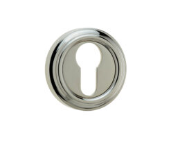 Parisian Euro Profile Escutcheon, Polished Nickel