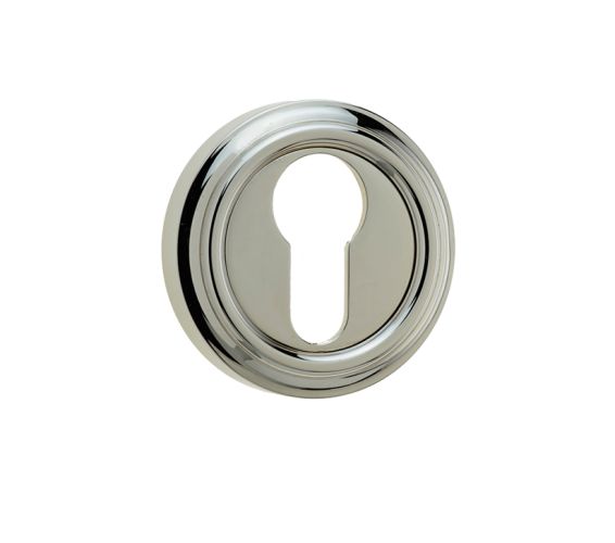 Parisian Euro Profile Escutcheon, Polished Nickel