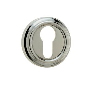 Parisian Euro Profile Escutcheon, Polished Nickel