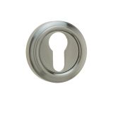 Parisian Euro Profile Escutcheon, Satin Nickel