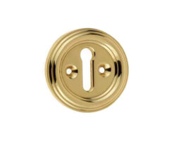 Parisian Standard Profile Escutcheon, Polished Brass