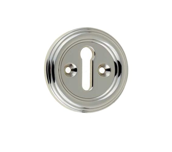 Parisian Standard Profile Escutcheon, Polished Nickel