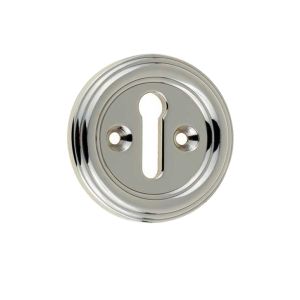 Parisian Standard Profile Escutcheon, Polished Nickel