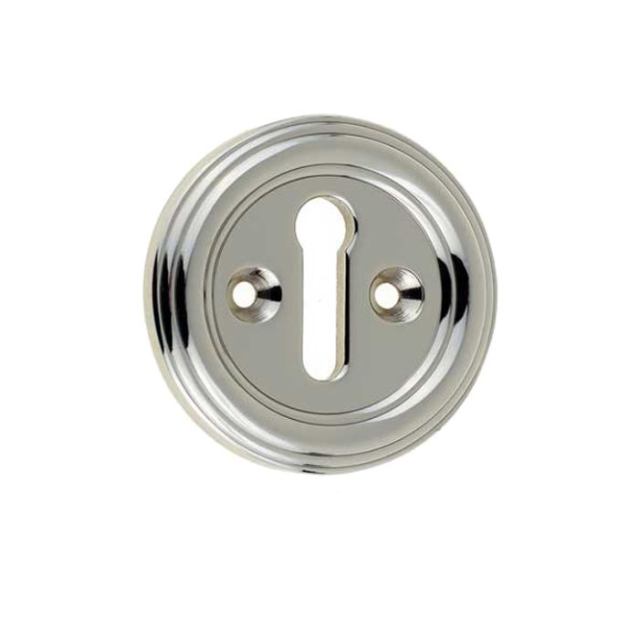 Parisian Standard Profile Escutcheon, Polished Nickel