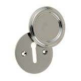 Parisian Covered Standard Profile Escutcheon, Polished Nickel