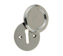 Parisian Covered Standard Profile Escutcheon, Polished Nickel