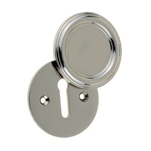 Parisian Covered Standard Profile Escutcheon, Polished Nickel