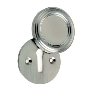 Parisian Covered Standard Profile Escutcheon, Satin Nickel