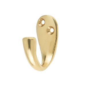 Robe Hook (44mm x 36mm), Polished Brass