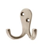 Double Robe Hook (53mm x 27mm), Satin Nickel