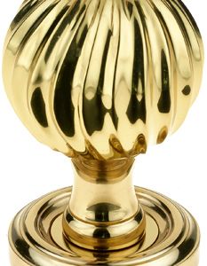 Parisian Clarisse Mortice Door Knob, Polished Brass (sold in pairs)