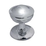 Crown Mortice Door Knob, Polished Nickel (sold in pairs)