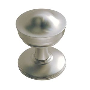Crown Mortice Door Knob, Satin Nickel (sold in pairs)