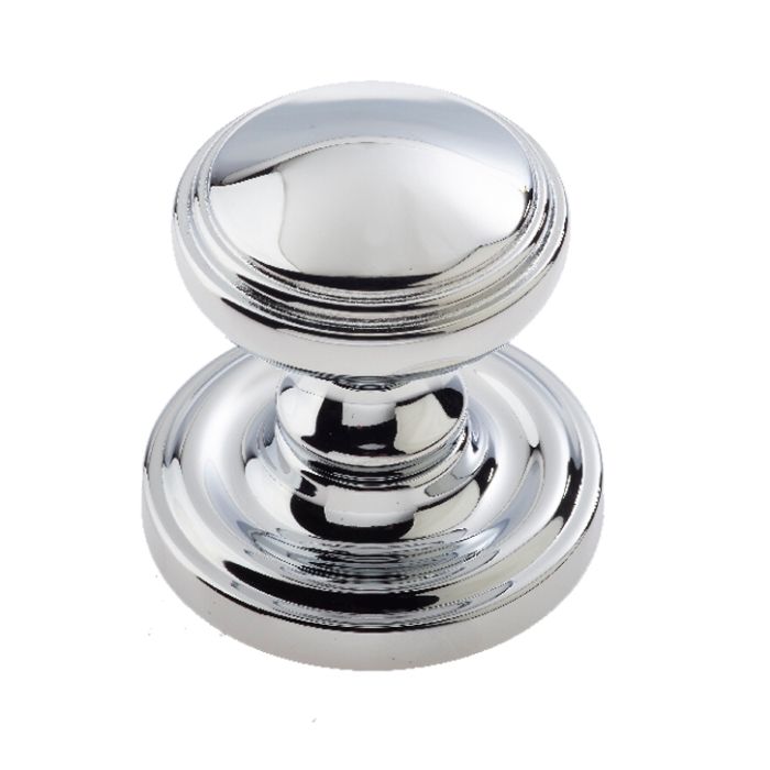 Lined Mortice Door Knob, Polished Chrome (sold in pairs)