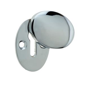 Standard Profile Oval Covered Escutcheon, Polished Chrome