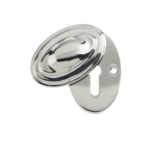 Standard Profile Covered Escutcheon (56mm x 32mm), Polished Nickel