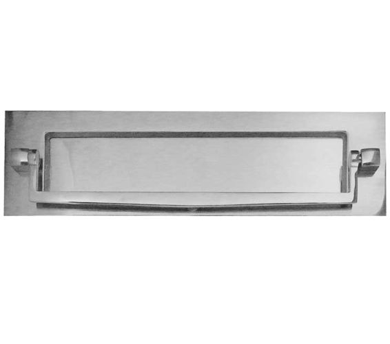 Letterplate With Postal Knocker (250mm x 76mm), Polished Chrome