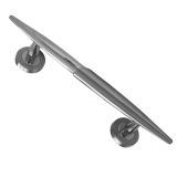 Lunar Pull Handle On Rose (210mm c/c), Dual Finish Polished & Satin Chrome