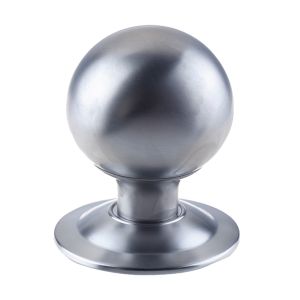 Centre Door Knob (75mm Diameter), Satin Chrome