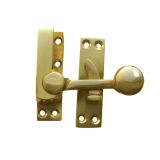 Quadrant Sash Window Fastener, Polished Brass