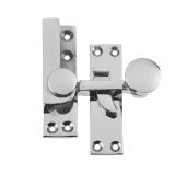 Quadrant Sash Window Fastener, Polished Chrome